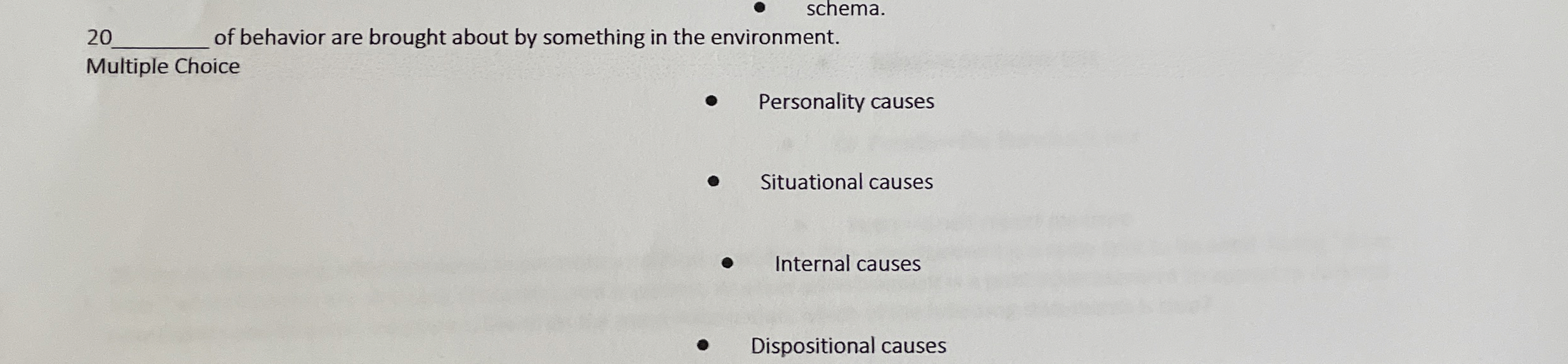 Solved schema.2C ﻿of behavior are brought about by | Chegg.com