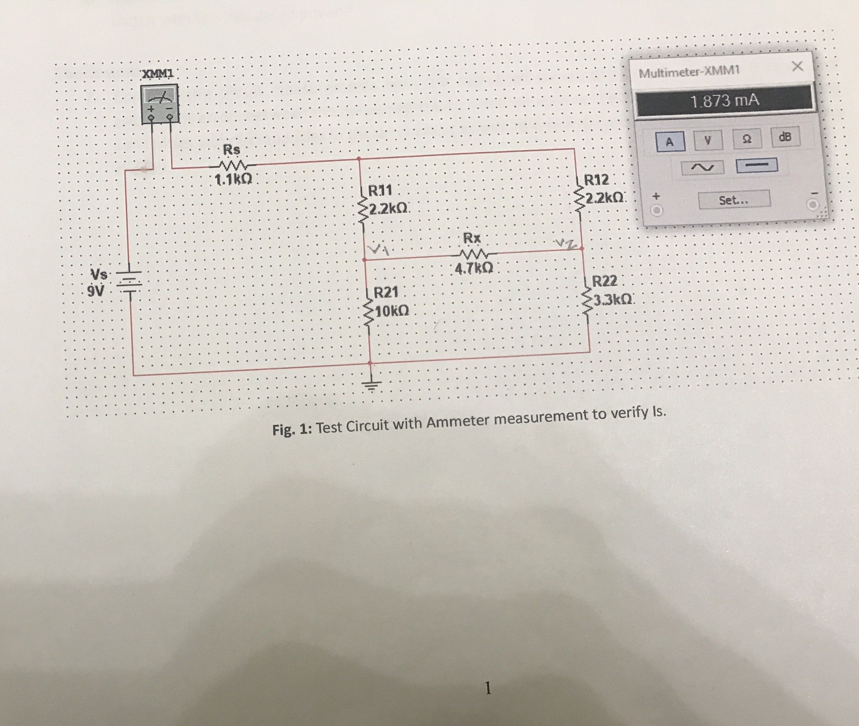 Using node analysis calculate the voltage drop across