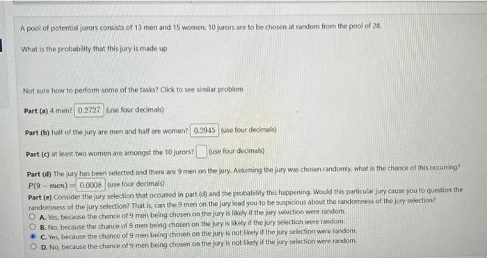 Solved I keep getting the incorrect answer for part c and | Chegg.com