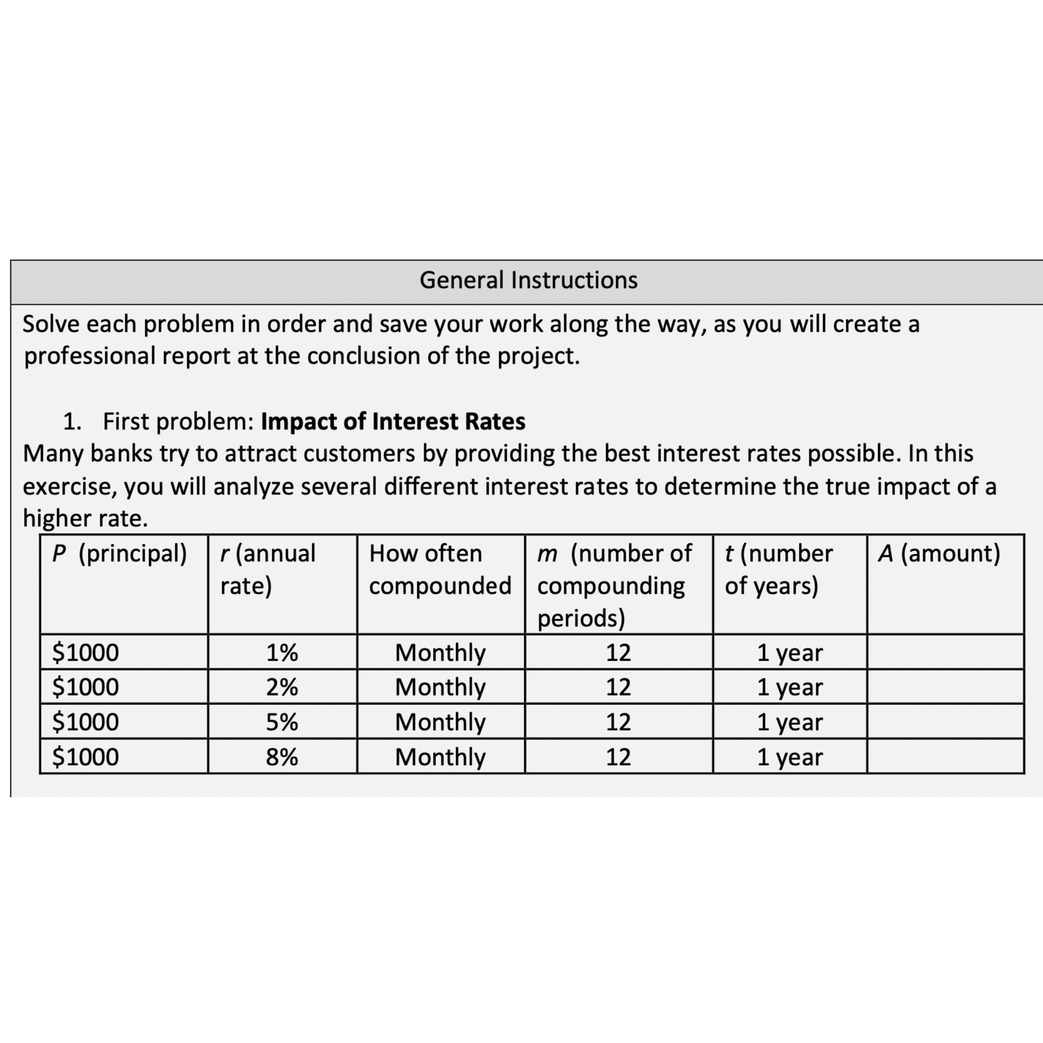 Solved General InstructionsSolve Each Problem In Order And | Chegg.com