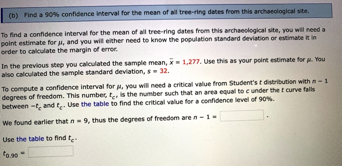 Solved (b) Find a 90% confidence interval for the mean of | Chegg.com
