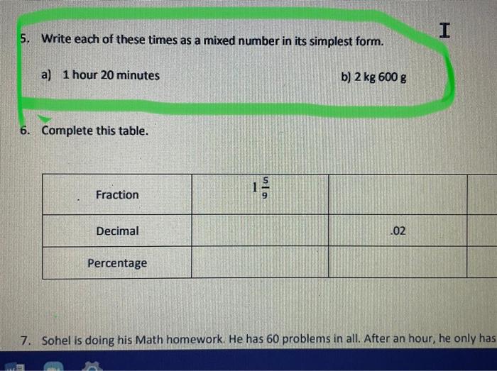 6 hours and 20 minutes in decimal outlet form