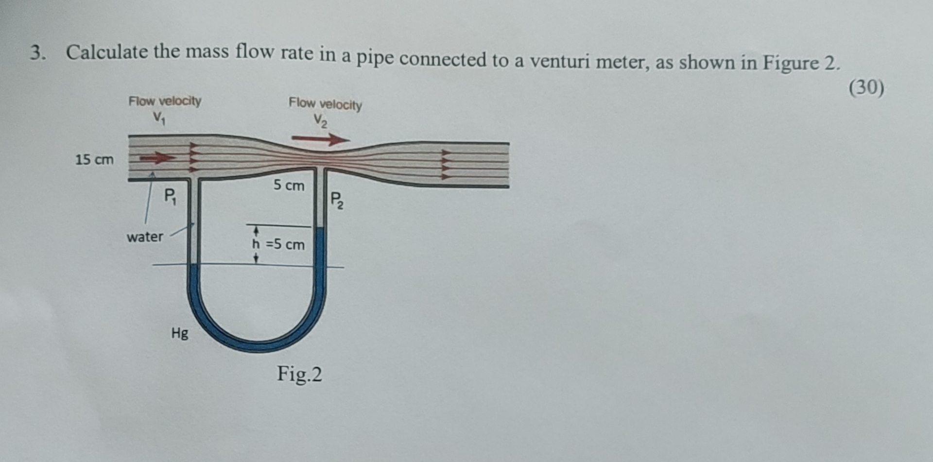 Solved Calculate the mass flow rate in a pipe connected to a | Chegg.com