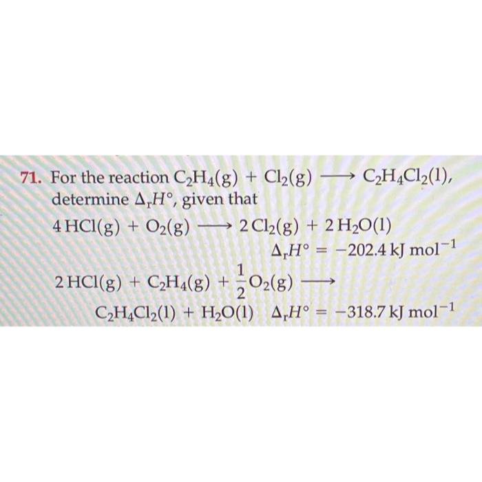 Solved For the reaction Chegg