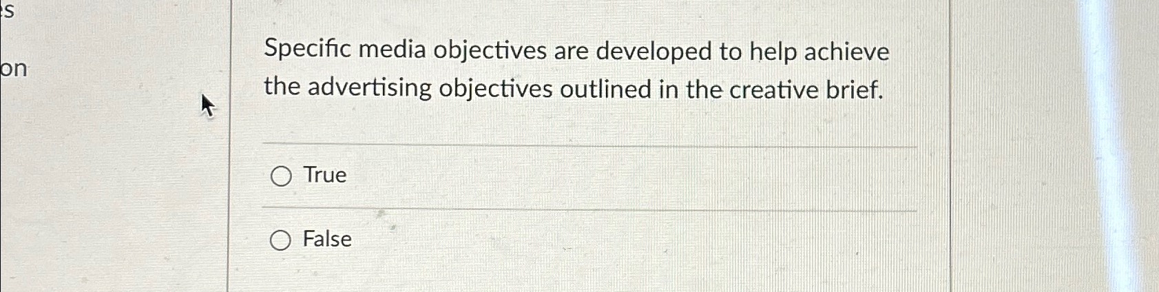 Solved Specific media objectives are developed to help | Chegg.com