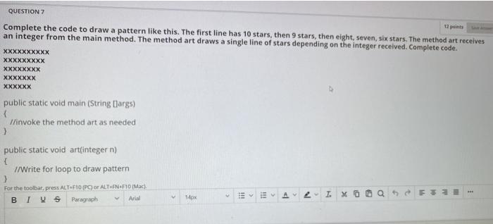 Solved QUESTION 7 1 points Complete the code to draw a | Chegg.com