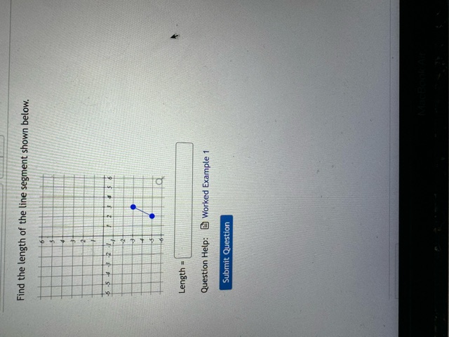 Solved Find the length of the line segment shown | Chegg.com