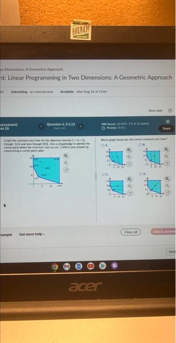it: Linear Programming in Two Dimensions: A Geometric | Chegg.com