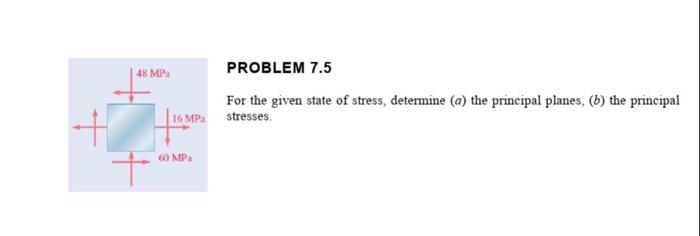 Solved 60 MPa 25 MPa PROBLEM 7.11 For the given state of | Chegg.com