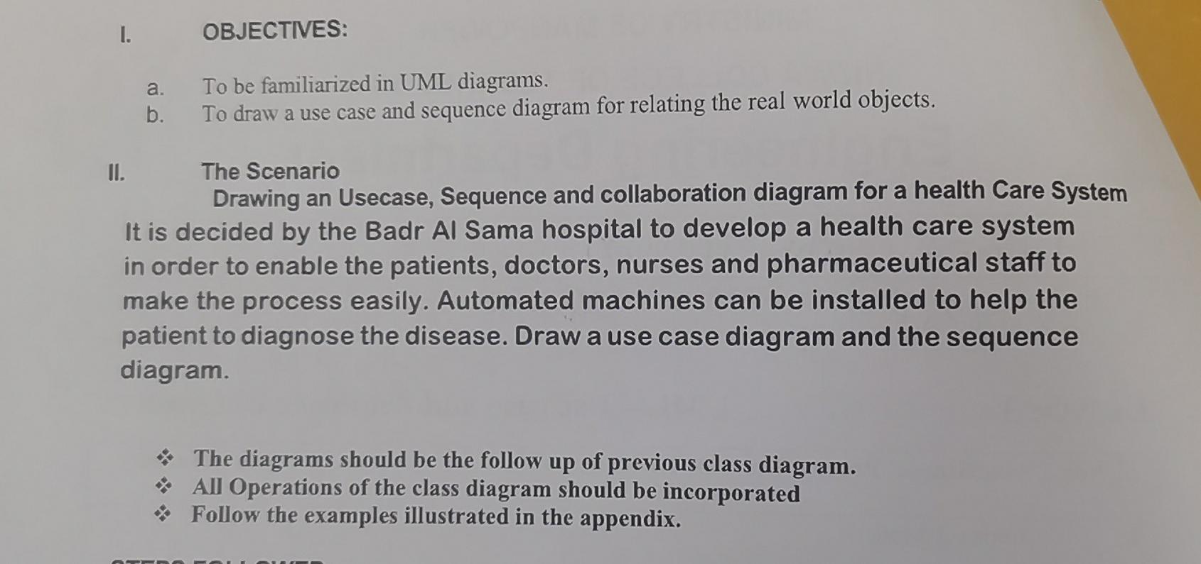 Ii The Scenario Drawing An Usecase Sequence And Chegg Com