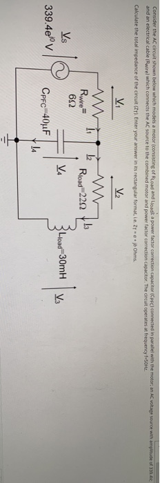 Solved Consider the AC circuit shown below which models a | Chegg.com