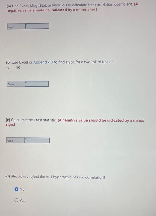 Solved Using The Data Given In The Table Below, Answer The | Chegg.com