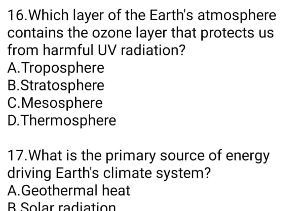 what layer of the earth's atmosphere contains the good protective ozone layer