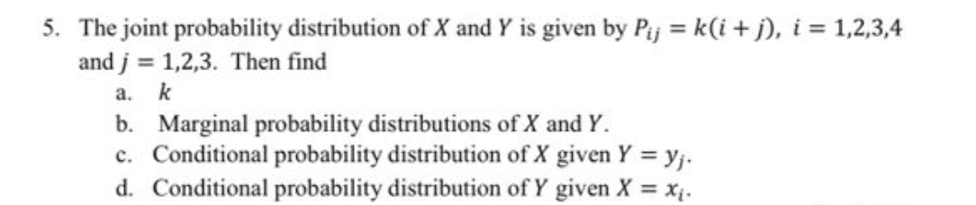 Solved The joint probability distribution of x ﻿and Y ﻿is | Chegg.com