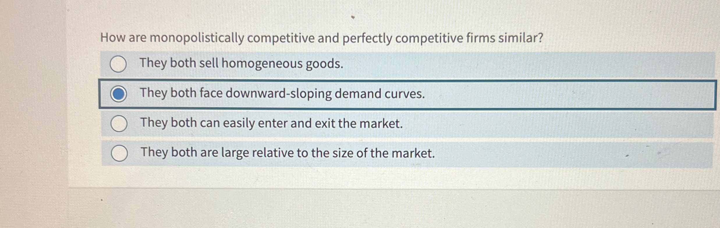 Solved How are monopolistically competitive and perfectly | Chegg.com