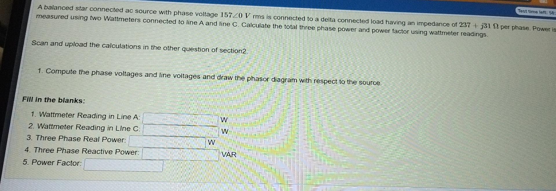 Solved A Balanced Star Connected Ac Source With Phase Chegg Com