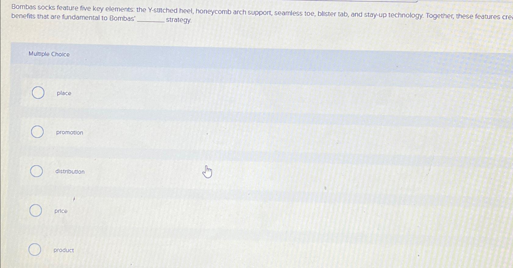 Solved Bombas socks feature five key elements the