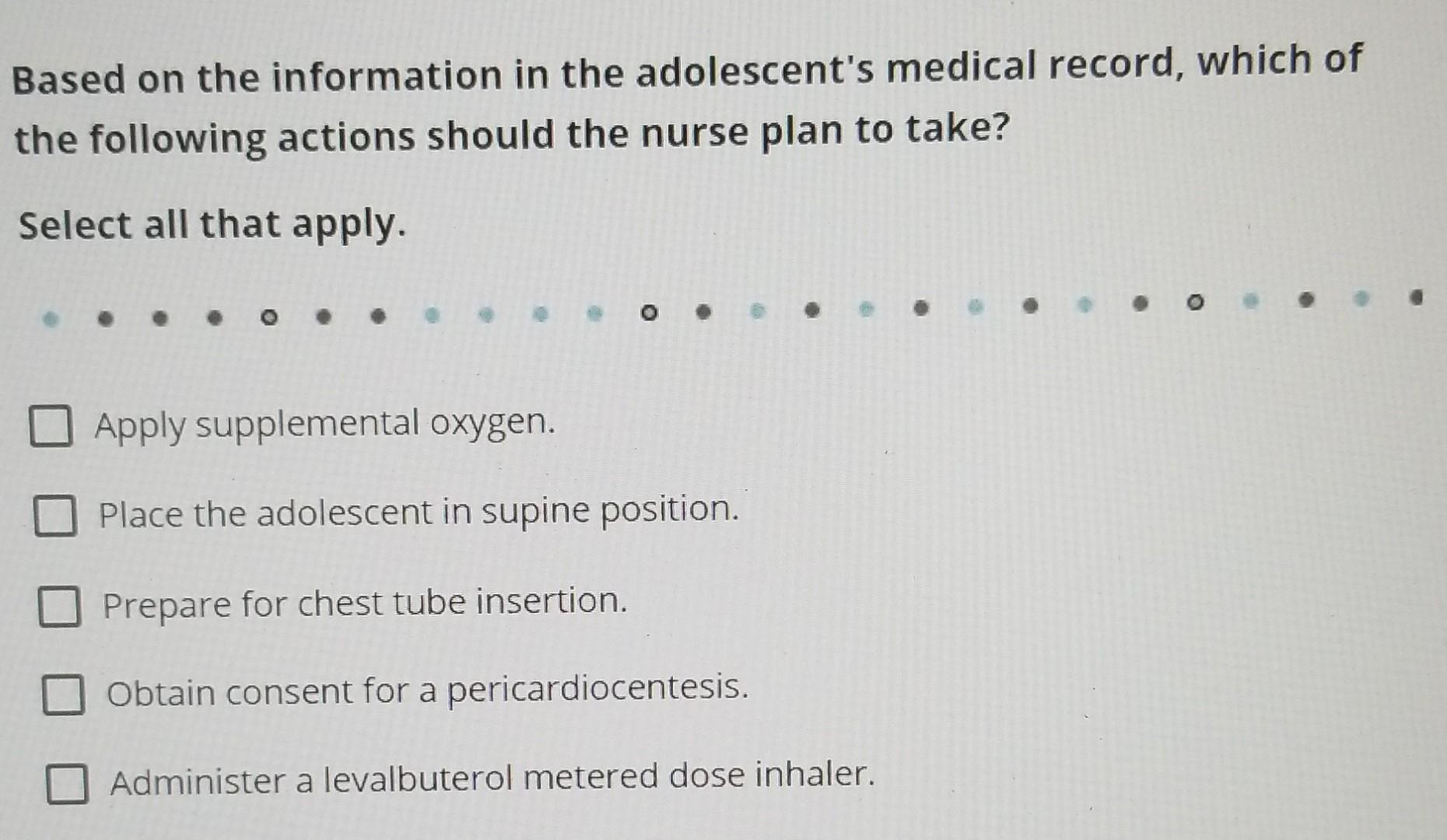 Solved A nurse in a pediatric emergency department is