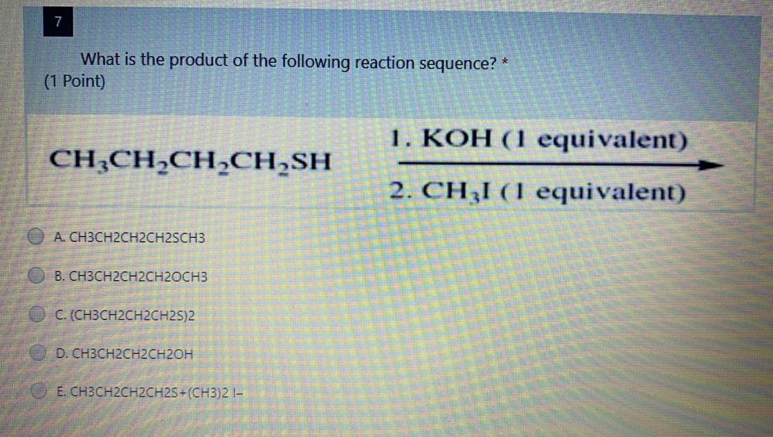 7 What is the product of the following reaction | Chegg.com