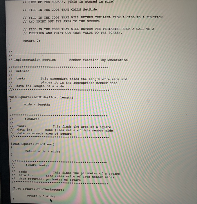 Solved need c++ code for assignment. beginer code only fill | Chegg.com