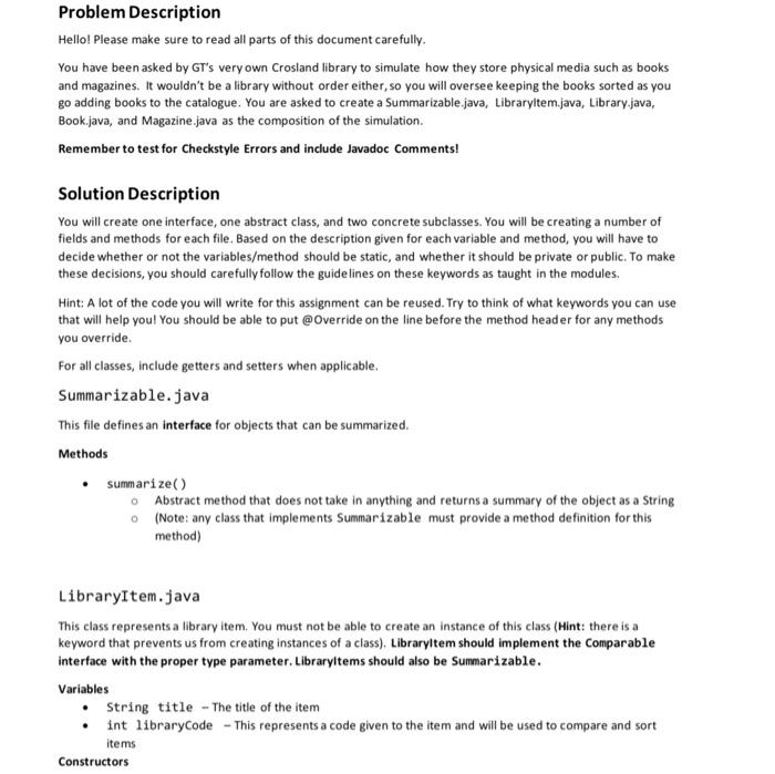 Solved Problem Description Hello! Please make sure to read | Chegg.com