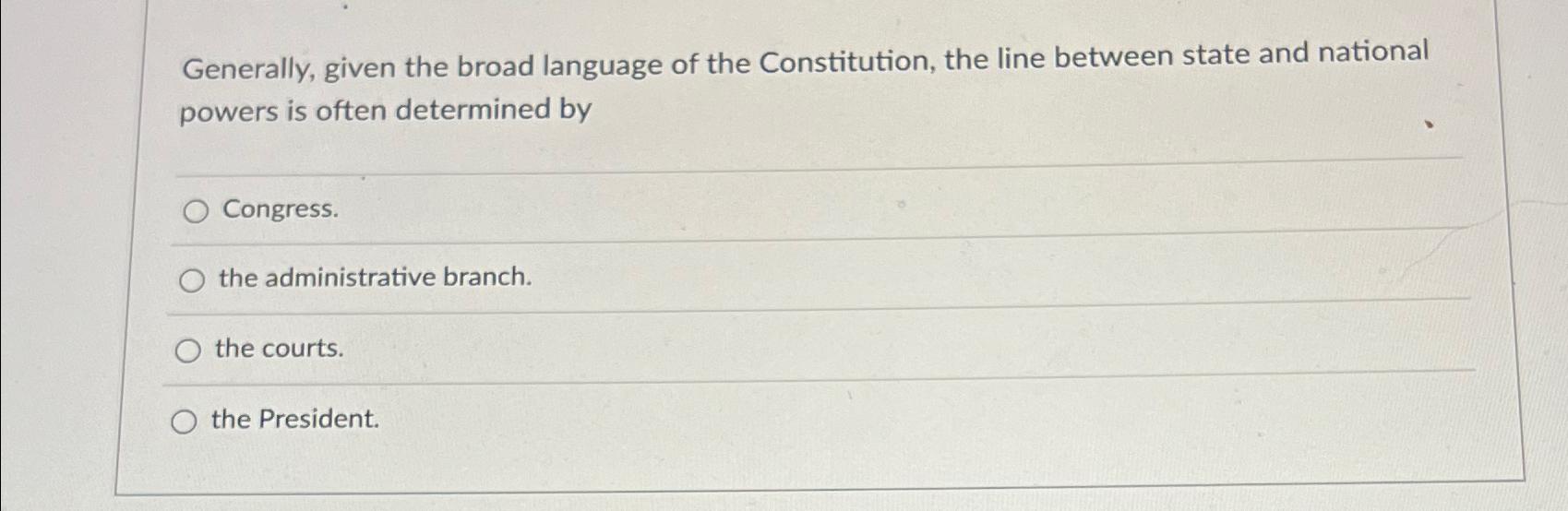 Solved Generally, given the broad language of the | Chegg.com