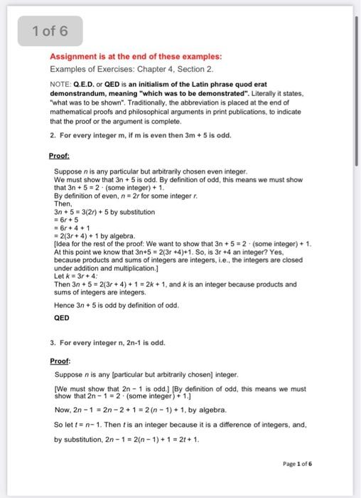Solved 1 of 6 Assignment is at the end of these examples