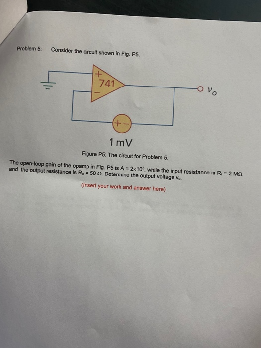 Solved Problem 4: Consider the circuit shown in Fig. P4. + + | Chegg.com