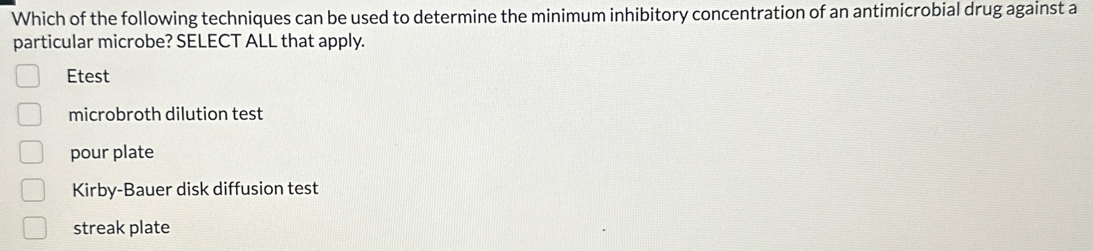 Solved Which of the following techniques can be used to | Chegg.com