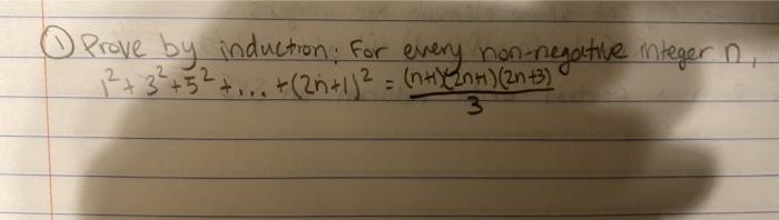 Solved o Prove by induction for every non-negative integer | Chegg.com