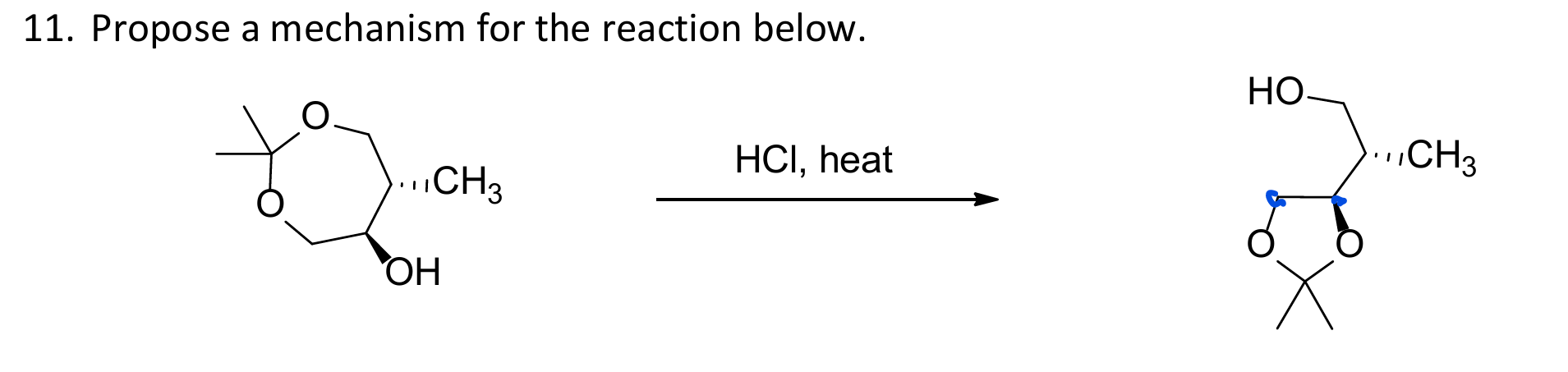 Solved Propose a mechanism for the reaction below. | Chegg.com