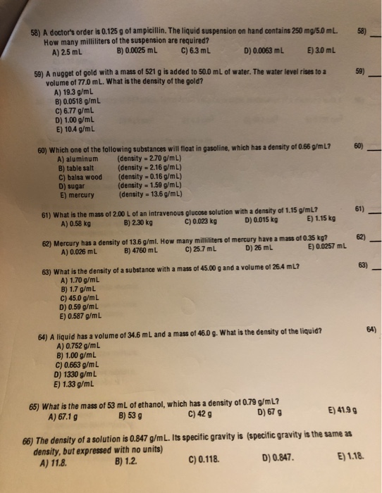 58 58 A Doctor S Order Is 0 125 G Of Ampicillin Chegg 