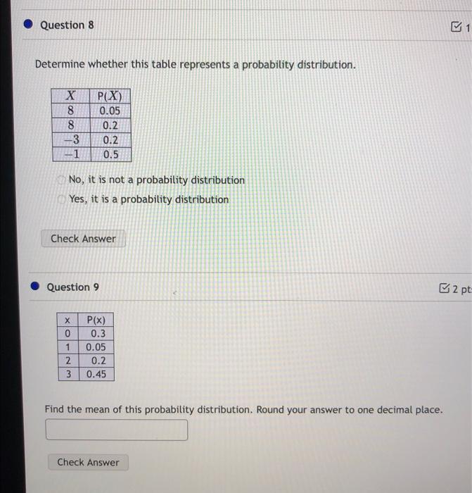 Solved Determine whether this table represents a probability | Chegg.com