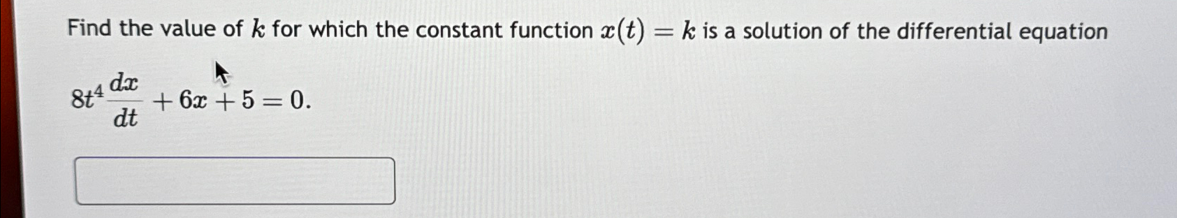 Solved Find the value of k ﻿for which the constant function | Chegg.com