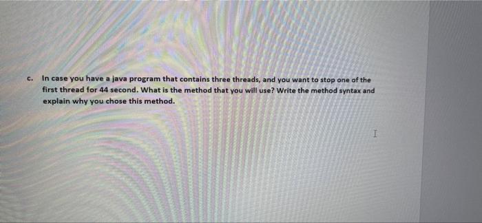 Solved c. In case you have a java program that contains | Chegg.com