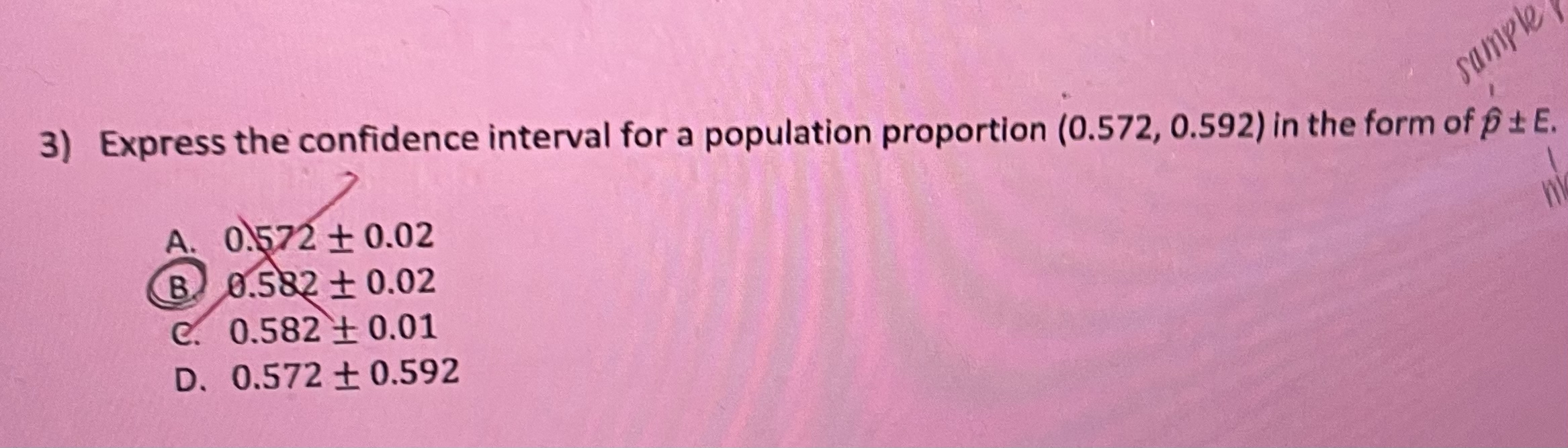 Solved Express the confidence interval for a population | Chegg.com