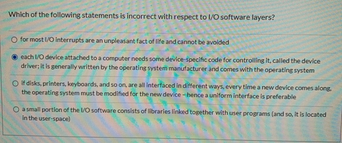 Solved Which Of The Following Statements Is Incorrect With Chegg Com
