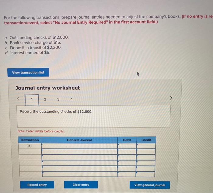 Solved For the following transactions, prepare journal | Chegg.com