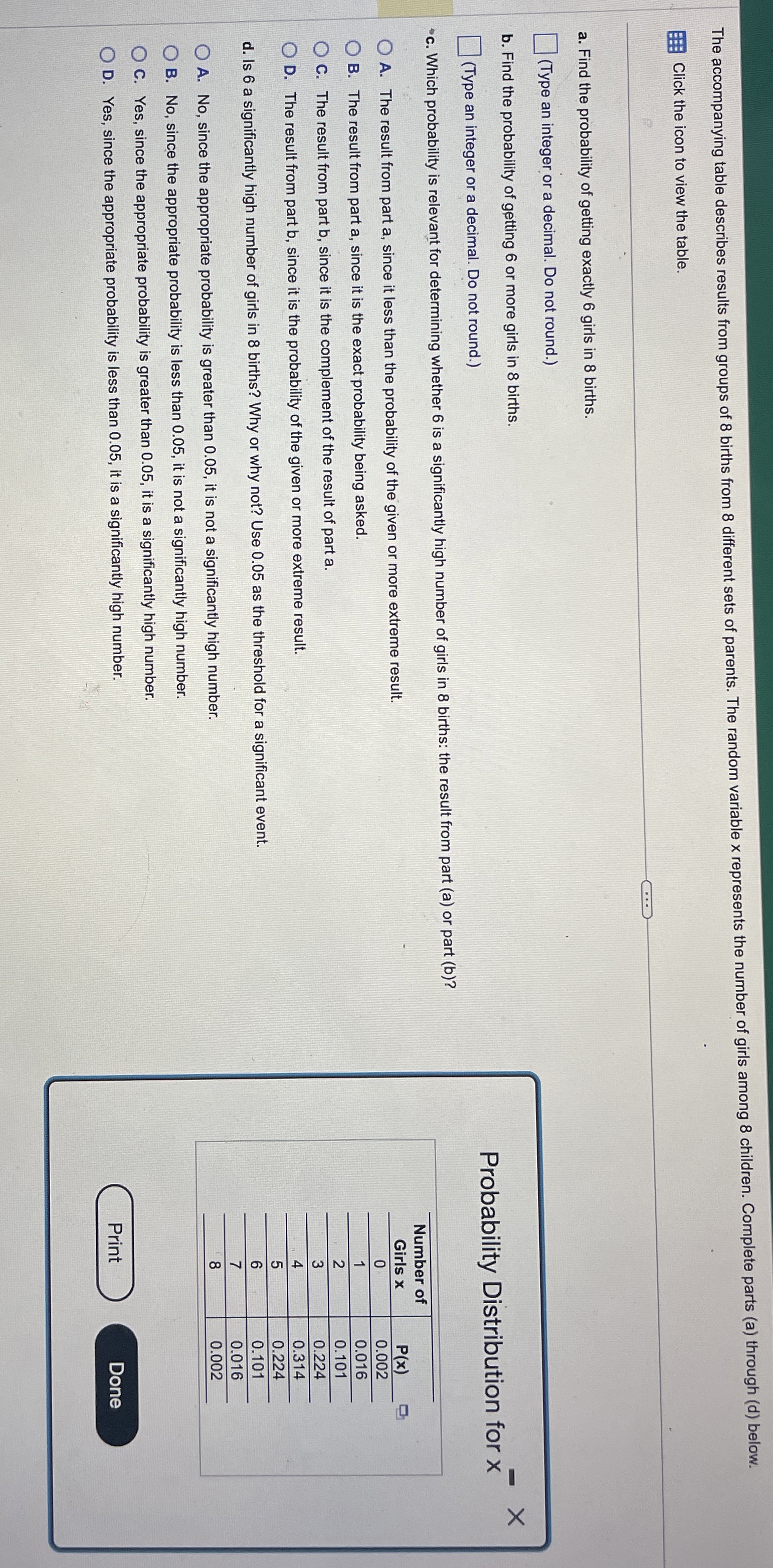 Solved The accompanying table describes results from groups | Chegg.com