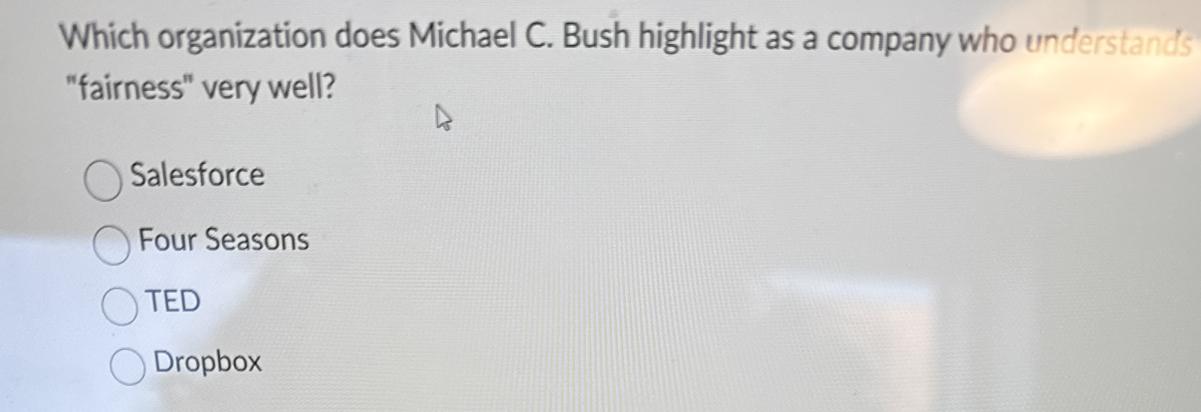 Solved Which organization does Michael C. ﻿Bush highlight as