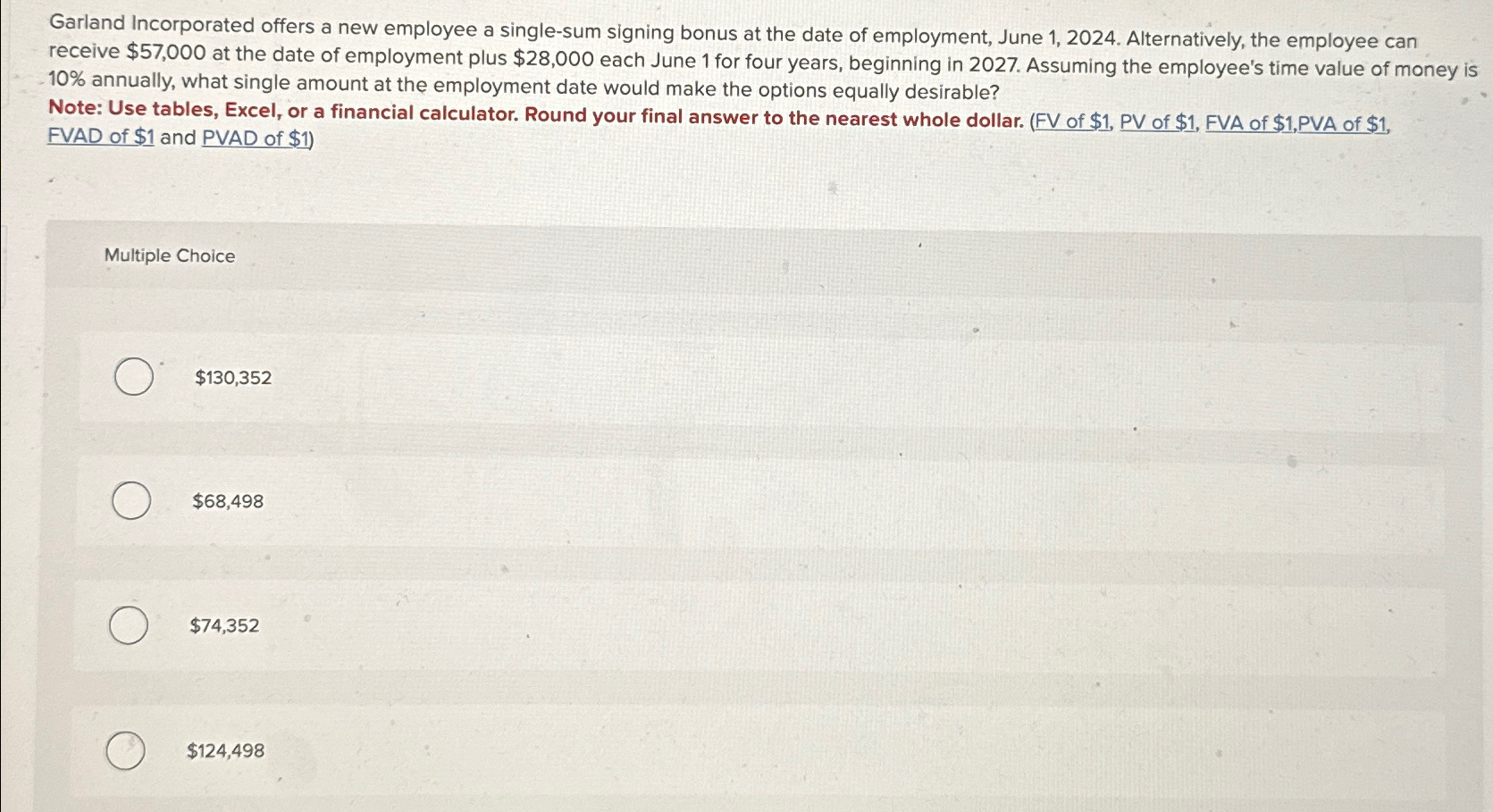 Solved Garland Incorporated offers a new employee a