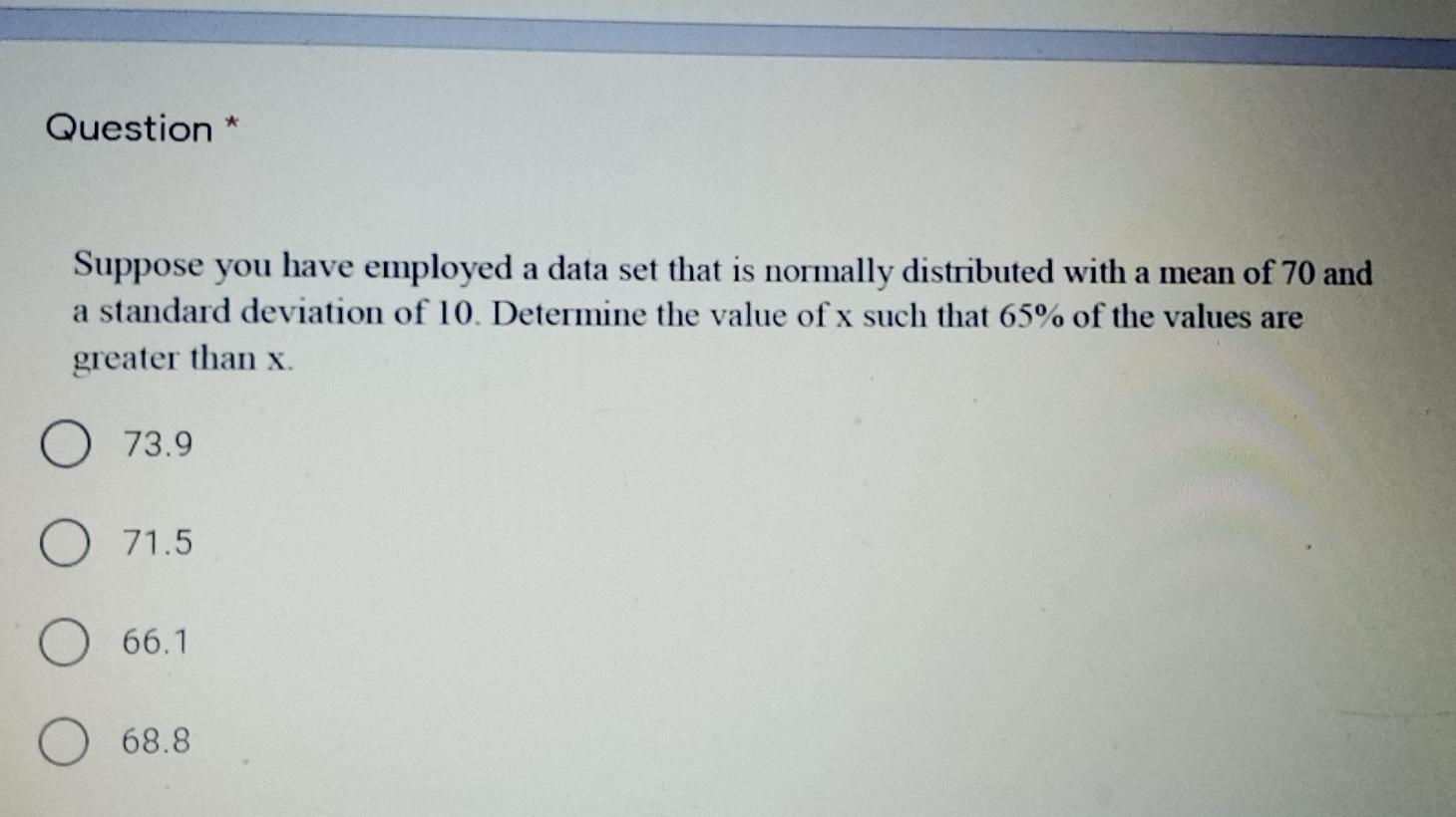 Solved Question * Suppose you have employed a data set that | Chegg.com