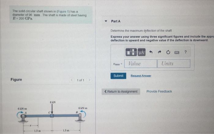 Solved The solid circular shaft shown in (Figure 1) has a | Chegg.com