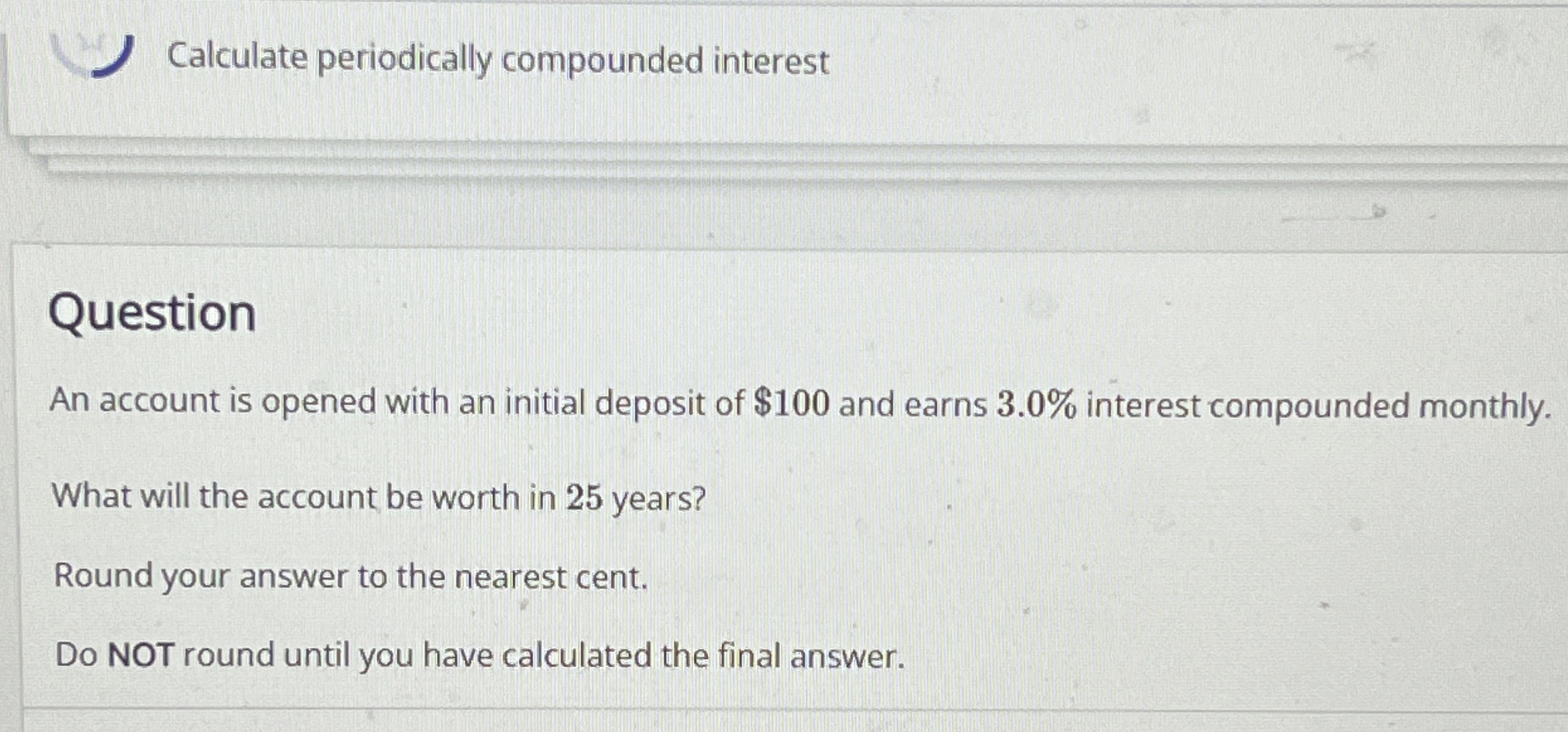 Solved Calculate periodically compounded interestQuestionAn | Chegg.com