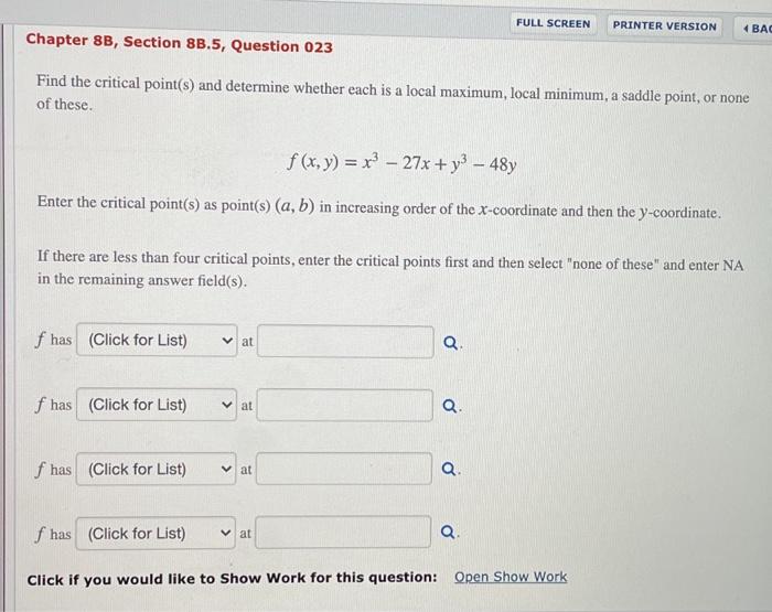 Solved FULL SCREEN PRINTER VERSION (BAC Chapter 8B, Section | Chegg.com