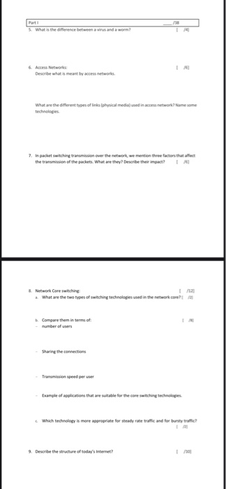 Solved Part 1 1. What are the five layers in the Internet | Chegg.com
