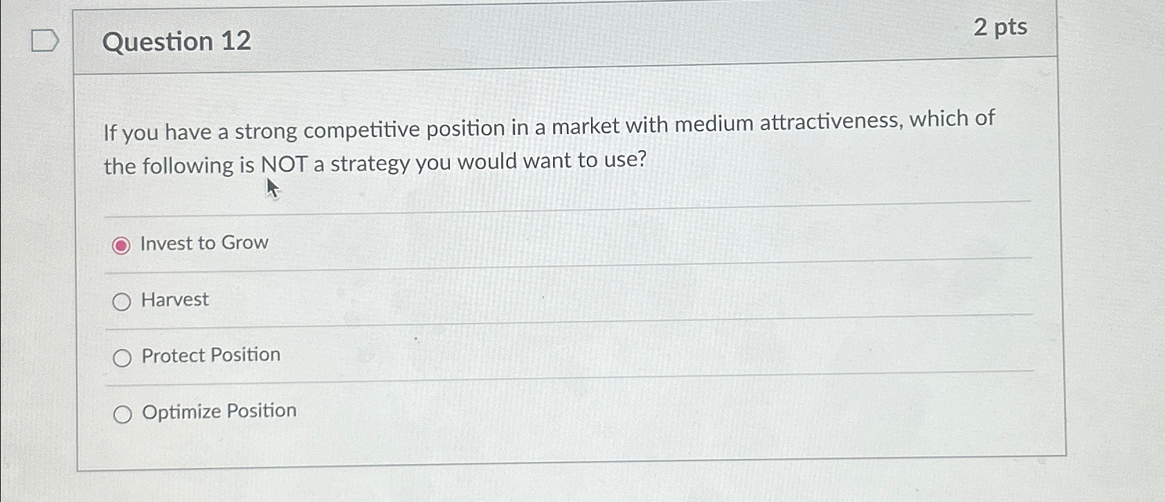 Question 122 ﻿ptsIf you have a strong competitive | Chegg.com