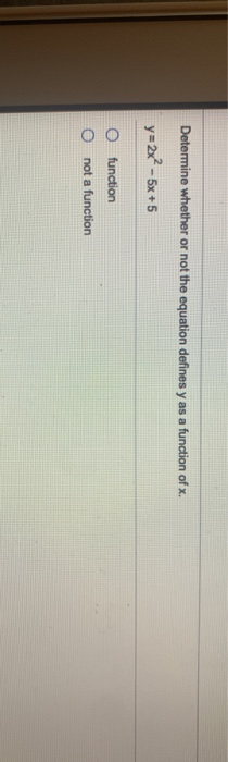 Solved Determine whether or not the graph is that of a | Chegg.com