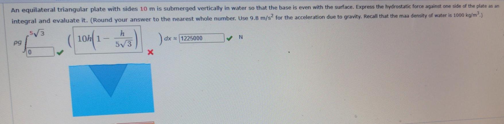 Solved An Equilateral Triangular Plate With Sides 10 M Is