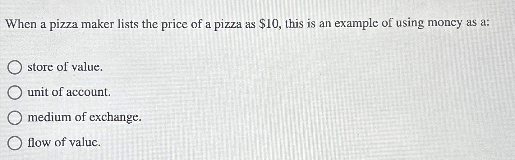 Solved When a pizza maker lists the price of a pizza as 10,